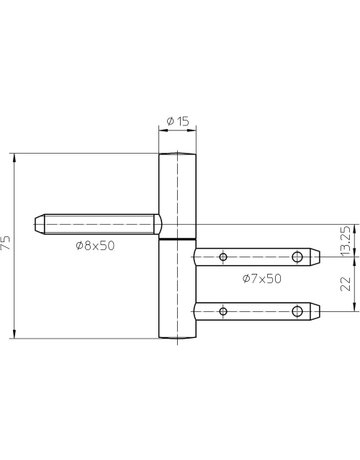 Bild Einbohrband BAKA B 2-15 2tlg.,15mm,edelstahl matt - SIMONSWERK-2