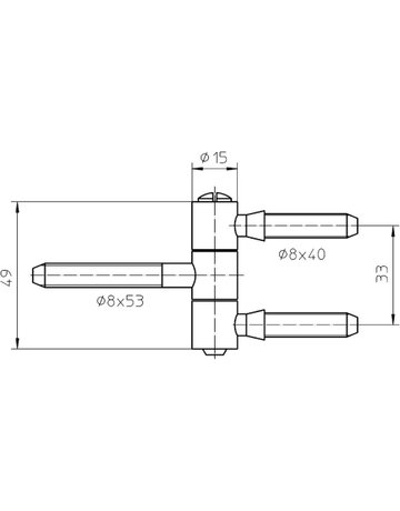 Bild Fenster- Einbohrband, BAKA® C 5-15, für Kippflügel, 3-teilig, Ø 15mm, topzink - SIMONSWERK-2