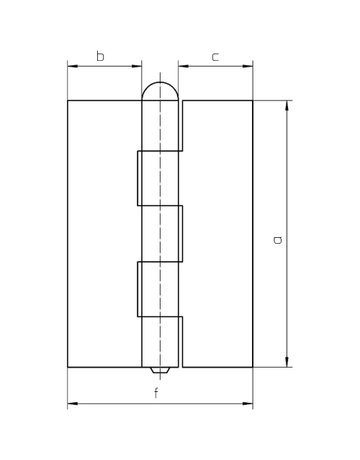 Bild Anschweißband KF 1 2tlg,95x7x3 blank - SIMONSWERK-2