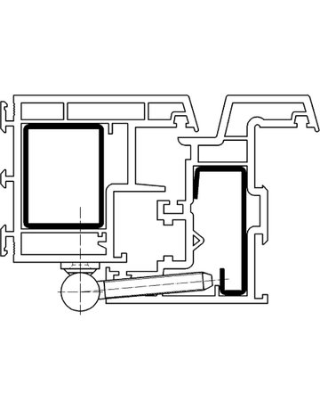 Bild Fenster- Einbohrband, SIKU® K 3150/7, für Drehflügel, 2-teilig, DIN-Links, Ø 15mm, verkehrsweiß, pulverbeschichtet - SIMONSWERK-2