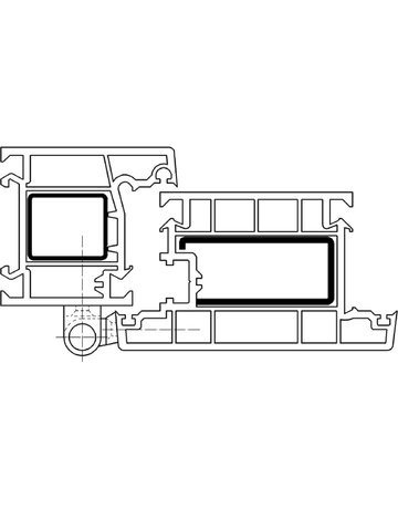 Bild Fenster- Aufschraubband, SIKU® K 3281/C WF, für Kippflügel, verkehrsweiß pulverbeschichtet - SIMONSWERK-2