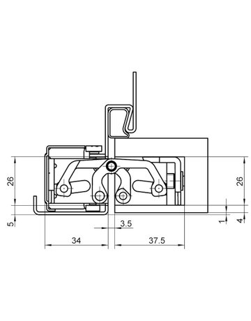 Bild Aufnahmeelement TECTUS TE 526/527 3D SZ edelstahl unbehandelt - SIMONSWERK-3