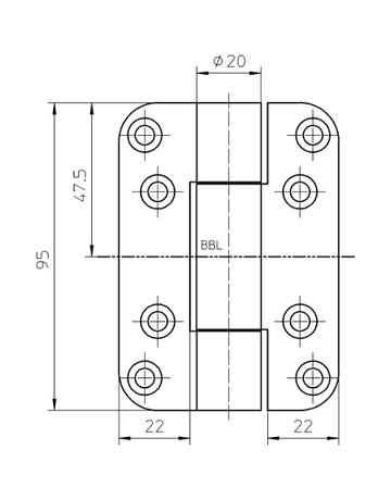 Bild Objektband VARIANT VN 2828/100 Ø20/80kg,edelstahl matt - SIMONSWERK-2