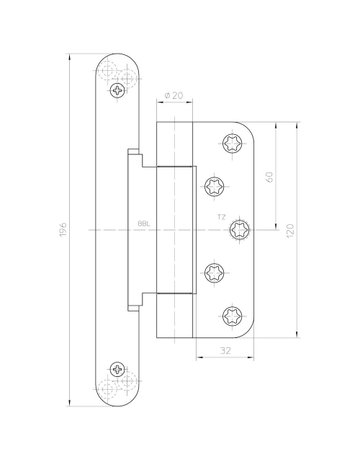 Bild Objektband VARIANT VN 2927/120 Compact Ø20/120kg,edelstahl matt - SIMONSWERK-2