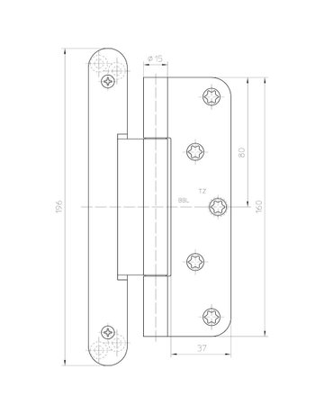 Bild Objektband VARIANT VN 2927/160 CompPlan. Ø15/160kg,matt verchromt/F1 - SIMONSWERK-2
