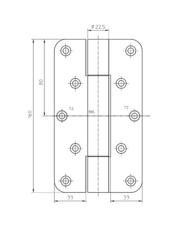 Bild Objektband VARIANT VN 2929/160 Ø22,5/160kg,edelstahl matt - SIMONSWERK-2