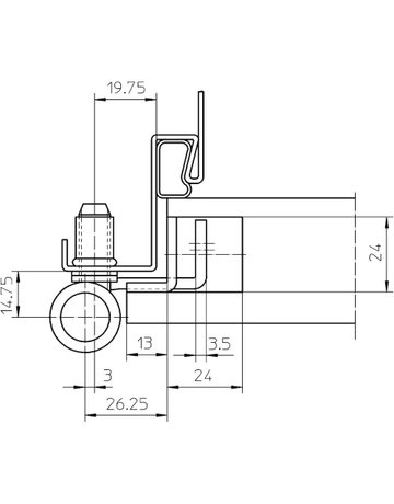 Bild Objektband VARIANT VN 3737/160 Compact Ø22,5/160kg,matt verchromt/F1 - SIMONSWERK-2