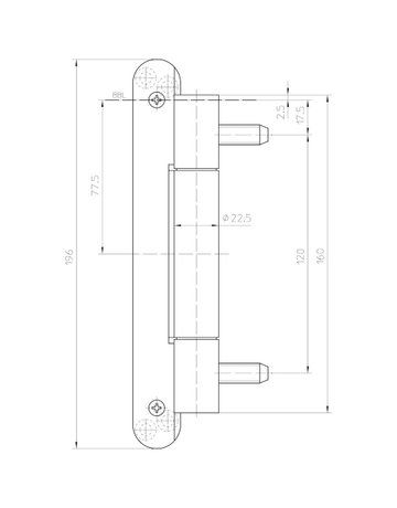 Bild Objektband VARIANT VN 3737/160 Compact Ø22,5/160kg,matt verchromt/F1 - SIMONSWERK-4