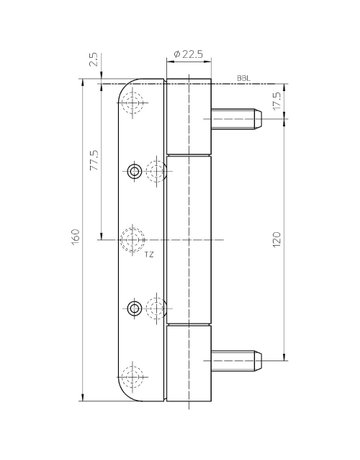 Bild Objektband VARIANT VN 3738/160 FD Ø22,5/160kg,edelstahl matt - SIMONSWERK-2