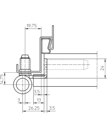 Bild Objektband VARIANT VN 3738/160 Ø22,5/160kg,edelstahl matt - SIMONSWERK-4