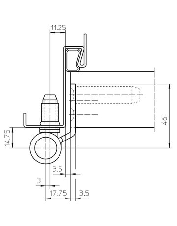 Bild Objektband VARIANT VN 3748/160 Ø22,5/160kg,edelstahl matt - SIMONSWERK-3