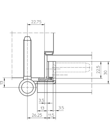 Bild Objektband VARIANT VN 3838/160 FD Ø22,5/160kg,edelstahl matt - SIMONSWERK-3