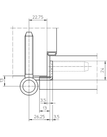 Bild Objektband VARIANT VN 3838/160 Ø22,5/160kg,edelstahl matt - SIMONSWERK-3