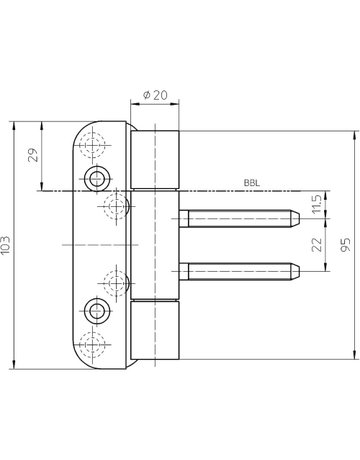 Bild Objektband VARIANT VN 3939/100 FD Ø20/100kg,edelstahl matt - SIMONSWERK-2