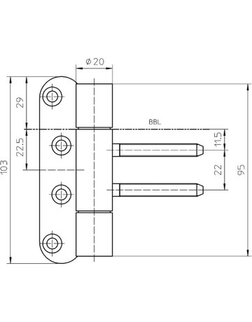 Bild Objektband VARIANT VN 3939/100 Ø20/100kg,edelstahl matt - SIMONSWERK-2
