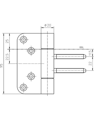 Bild Objektband VARIANT VN 3949/100 Ø20/100kg,edelstahl matt - SIMONSWERK-2