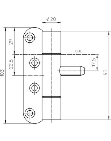 Bild Objektband VARIANT VN 4739/100 Ø20/100kg,DR,edelstahl matt - SIMONSWERK-2