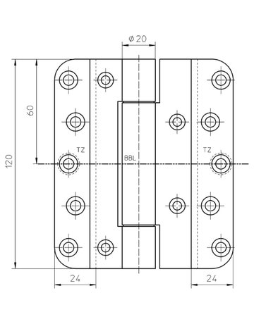 Bild Objektband VARIANT VN 5959/120 Ø20/100kg,edelstahl matt - SIMONSWERK-2