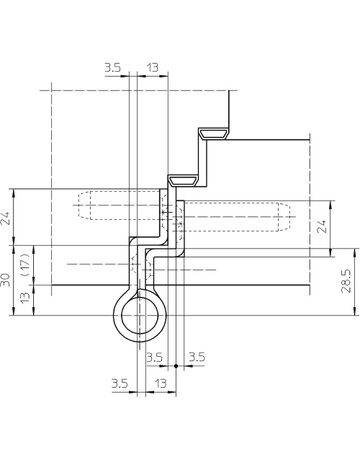 Bild Objektband VARIANT VN 5959/160 Ø22,5/120kg,edelstahl matt - SIMONSWERK-3