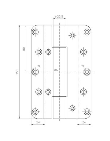Bild Objektband VARIANT VN 5959/160 Ø22,5/120kg,edelstahl matt - SIMONSWERK-2