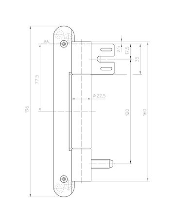 Bild Objektband VARIANT VN 8937/160 U Compact Ø22,5/160kg,DR,edelstahl matt - SIMONSWERK-2