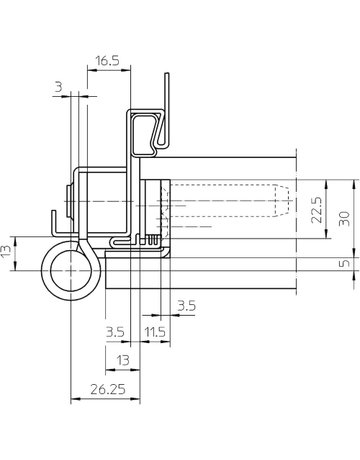 Bild Objektband VARIANT VN 8938/160 FD Ø22,5/160kg,edelstahl matt - SIMONSWERK-2