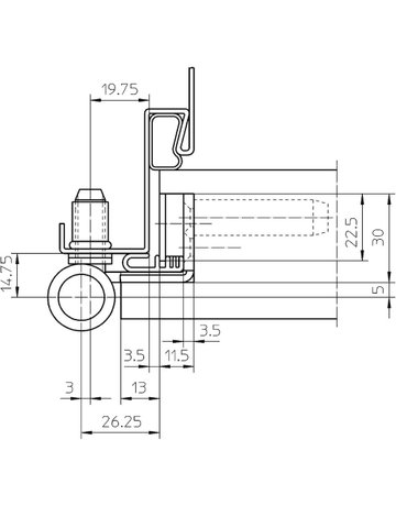 Bild Objektband VARIANT VN 8938/160 U FD Ø22,5/160kg,DL,edelstahl matt - SIMONSWERK-3
