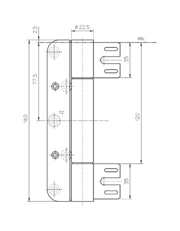 Bild Objektband VARIANT VN 8938/160 FD Ø22,5/160kg,edelstahl matt - SIMONSWERK-3