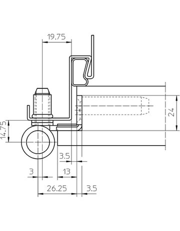 Bild Objektband VARIANT VN 8938/160 U Ø22,5/160kg,DL,edelstahl matt - SIMONSWERK-3