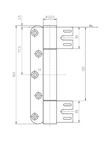 Bild Objektband VARIANT VN 8938/160 Ø22,5/160kg,edelstahl matt - SIMONSWERK-2
