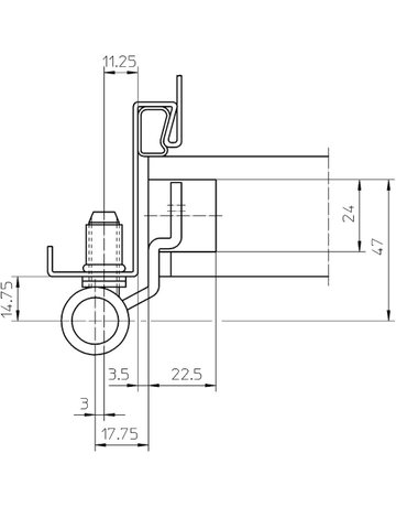 Bild Objektband VARIANT VN 8947/160 U Compact Ø22,5/160kg,DL,edelstahl matt - SIMONSWERK-3
