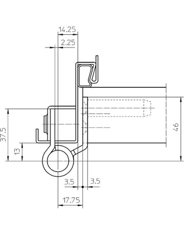 Bild Objektband VARIANT VN 8948/160 Ø22,5/160kg,edelstahl matt - SIMONSWERK-3