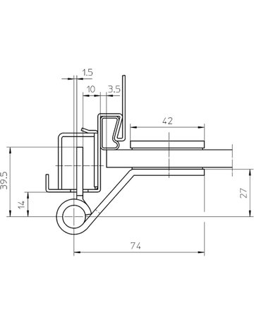 Bild Glastürband VARIANT VXG 7990/100K 2tlg,kantig,edelstahl matt - SIMONSWERK-3