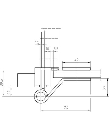 Bild Glastürband VARIANT VXG 7990/100K 2tlg,kantig,edelstahl matt - SIMONSWERK-4