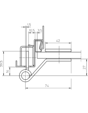 Bild Glastürband VARIANT VXG 7990/120K 2tlg,kantig,edelstahl matt - SIMONSWERK-3