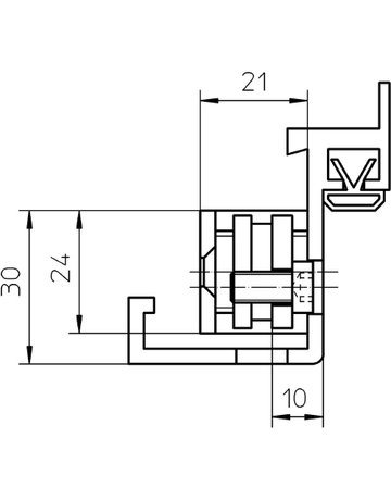Bild Aufnahmeelement VARIANT VX 7521 3D verzinkt - SIMONSWERK-3