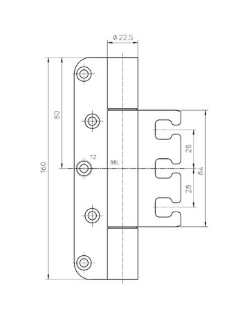Bild Objektband VARIANT VX 7728/160 Ø22,5/120kg,edelstahl matt - SIMONSWERK-2