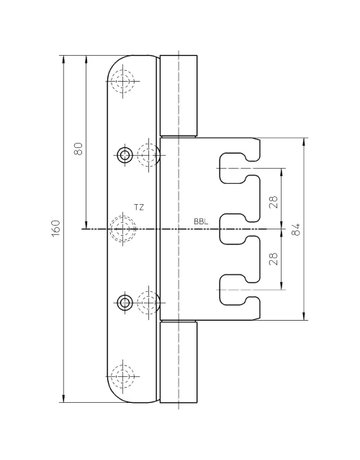 Bild Objektband VARIANT VX 7939/160 18-3FD Ø18/160kg,edelstahl matt - SIMONSWERK-2