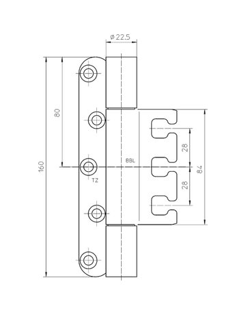 Bild Objektband VARIANT VX 7939/160-4 Ø22,5/300kg, edelstahl matt - SIMONSWERK-2