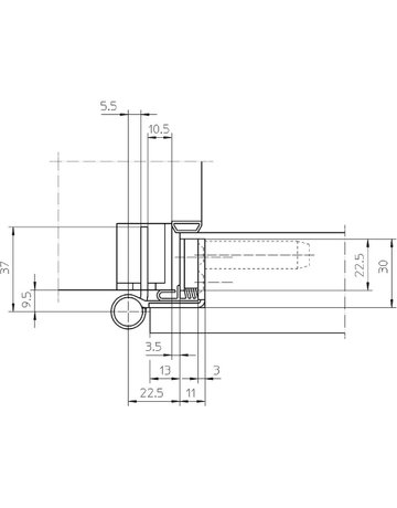 Bild Objektband VARIANT VX 7939/160 FD Planum Ø15/160kg,edelstahl matt - SIMONSWERK-3