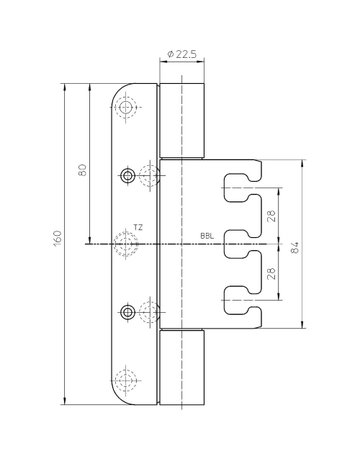 Bild Objektband VARIANT VX 7939/160 FD Ø22,5/200kg,edelstahl matt - SIMONSWERK-2