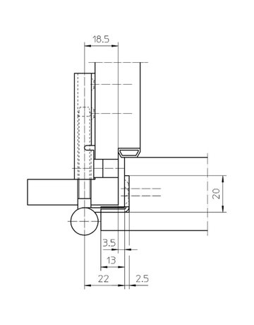 Bild Flügelteil VARIANT V 0030 2-tlg.Band,DR, vernickelt - SIMONSWERK-3