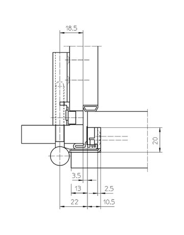 Bild Flügelteil VARIANT V 0037 WF FD 3-tlg.Band, vernickelt - SIMONSWERK-3