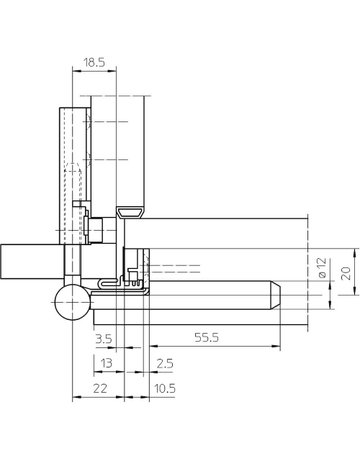 Bild Flügelteil VARIANT V 0037 WF FDS 3-tlg.Band, vernickelt - SIMONSWERK-3
