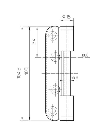 Bild Flügelteil VARIANT V 0037 WF FD 3-tlg.Band, vernickelt - SIMONSWERK-2
