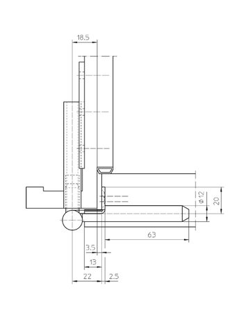 Bild Flügelteil VARIANT V 0037 WF S 3-tlg.Band, vernickelt - SIMONSWERK-3