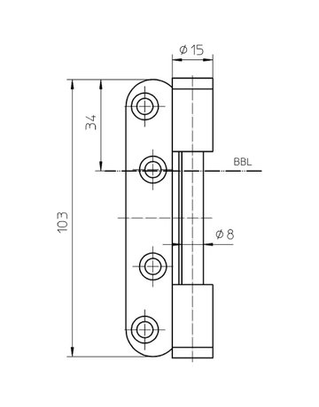 Bild Flügelteil VARIANT V 0037 WF 3-tlg.Band, vernickelt - SIMONSWERK-2