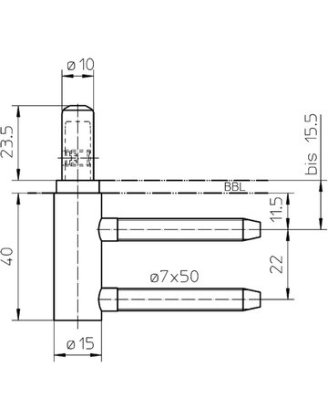 Bild Rahmenteil VARIANT V 3400 WF HV Stop DL-R, vernickelt - SIMONSWERK-2