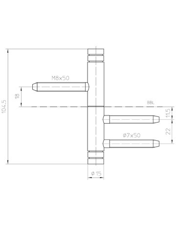 Bild Einbohrband VARIANT V 3420 WF BASIC 2tlg.,15mm poliert verchromt - SIMONSWERK-2