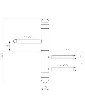 Bild Einbohrband VARIANT V 3420 WF SOFT 2tlg.,15mm matt vernickelt/F2 - SIMONSWERK-2